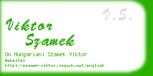 viktor szamek business card